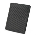 Mens Embossed Genuine Leather Card Holder  Bifold Wallet Black