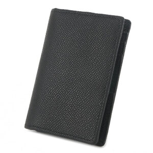 Slim Genuine Leather Credit Card Holder Bifold Wallet for Men and Women Black