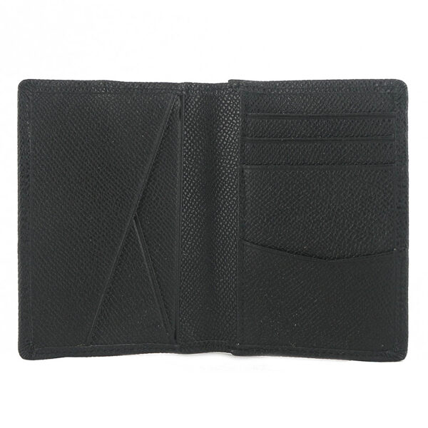 Slim Genuine Leather Credit Card Holder Bifold Wallet for Men and Women Black - Image 2